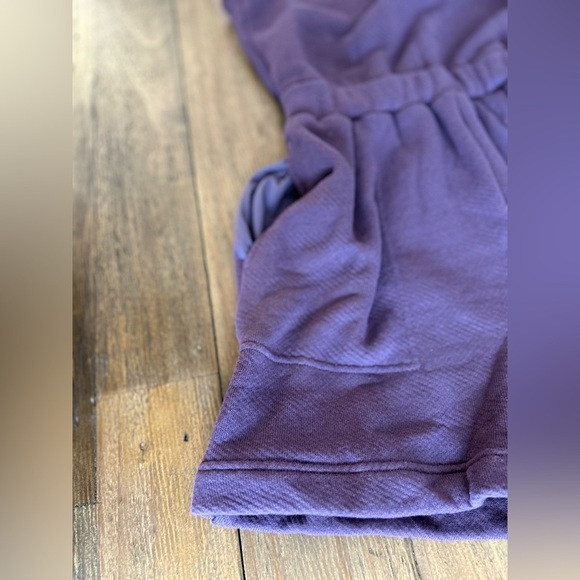 FREE PEOPLE Beach Halter hooded shorts romper Soft Terry plum color Sz XS - Picture 16 of 16